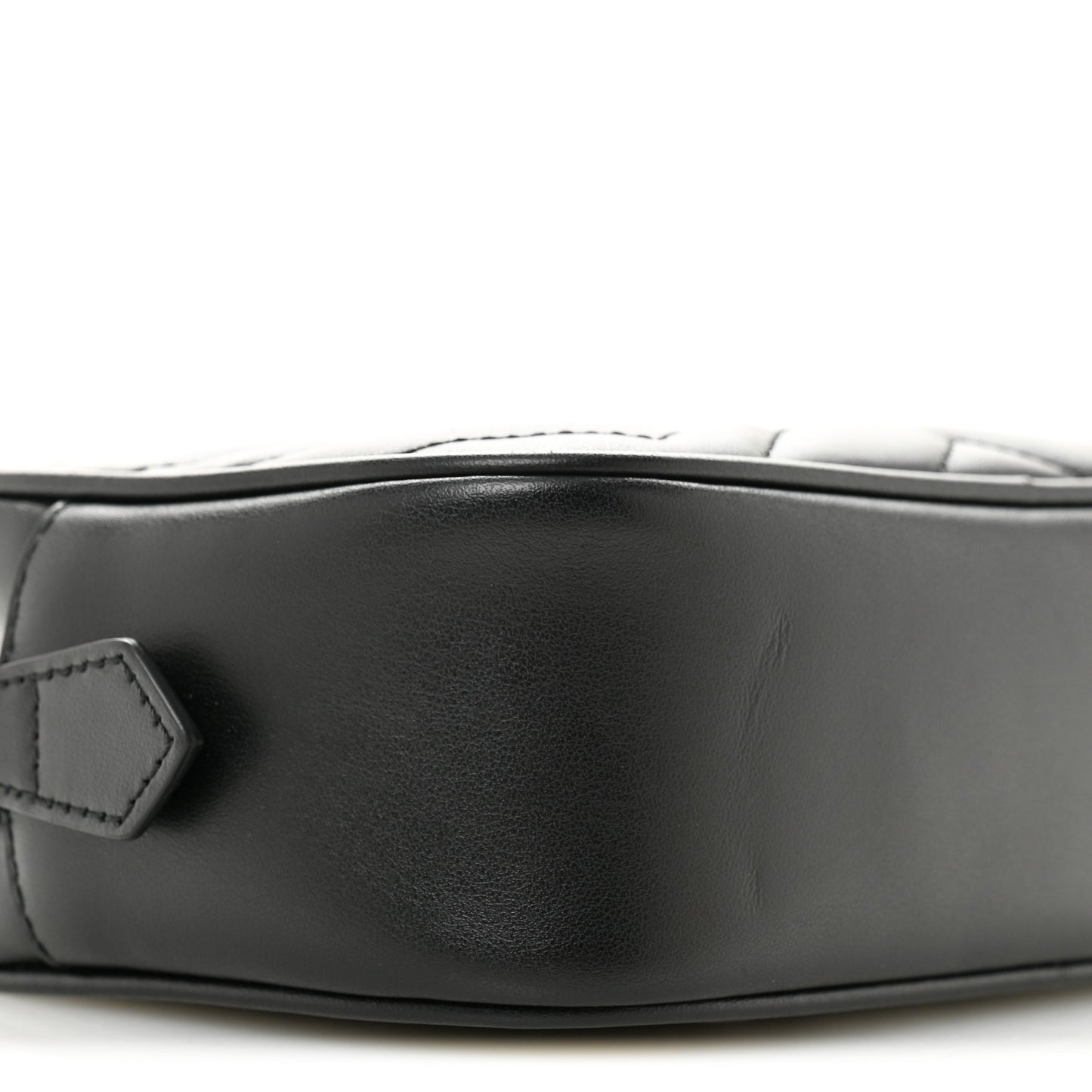 Calfskin Matelasse Monochrome Mini GG Marmont Chain Shoulder Bag Black