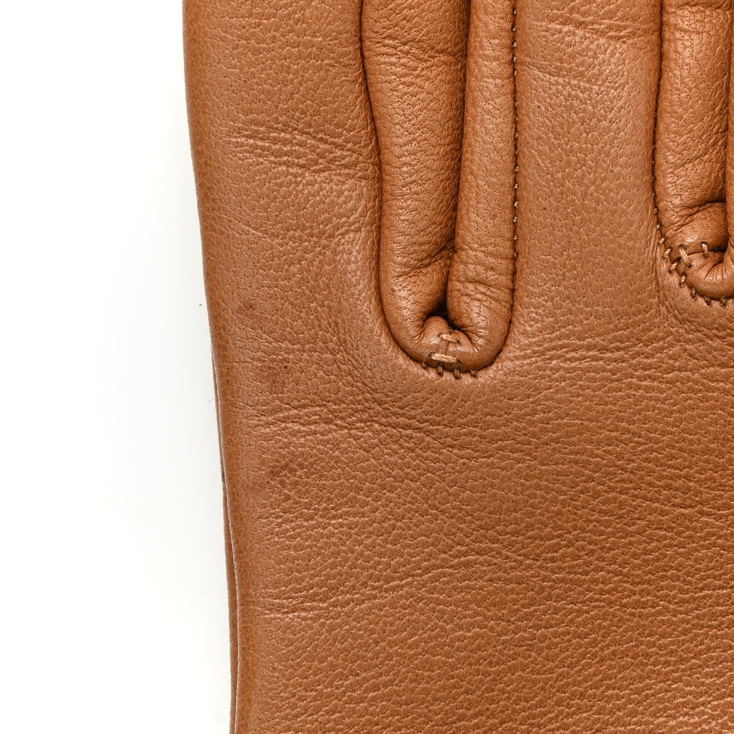 Hermes Lambskin Gloves 7 Brown 4 of 4