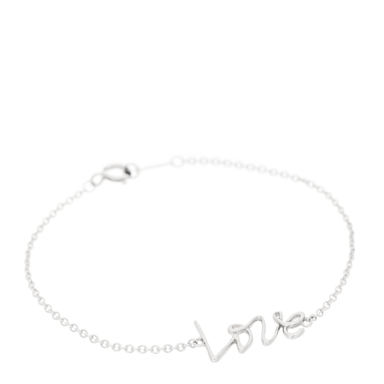 Tiffany Sterling Silver Graffiti Love Bracelet 1 of 5