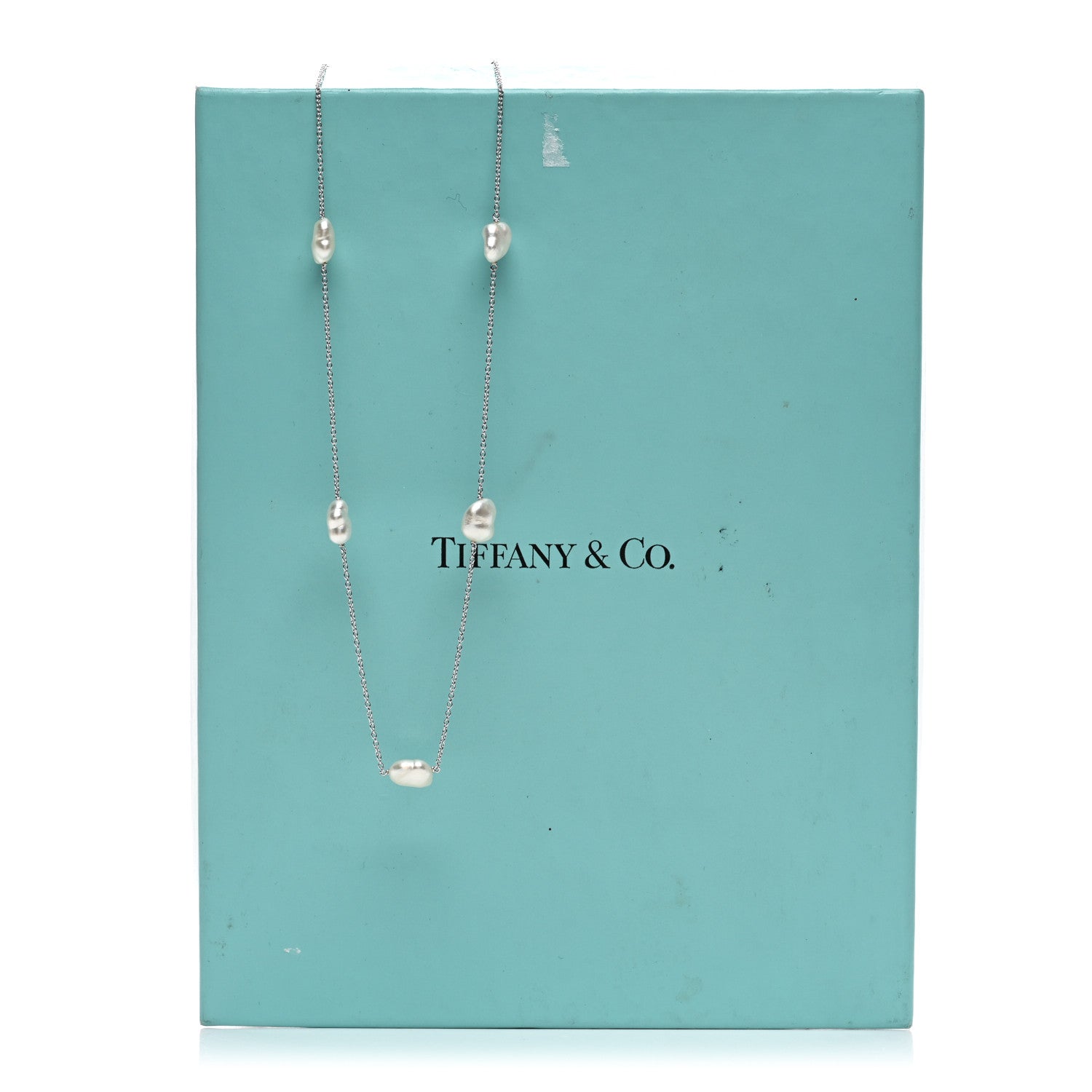 Tiffany Platinum Freshwater Cultured Pearl 6-7mm Elsa Peretti Pearls By The Yard Necklace 5 of 5