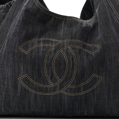 Chanel Denim XL Coco Cabas Tote Blue 9 of 13