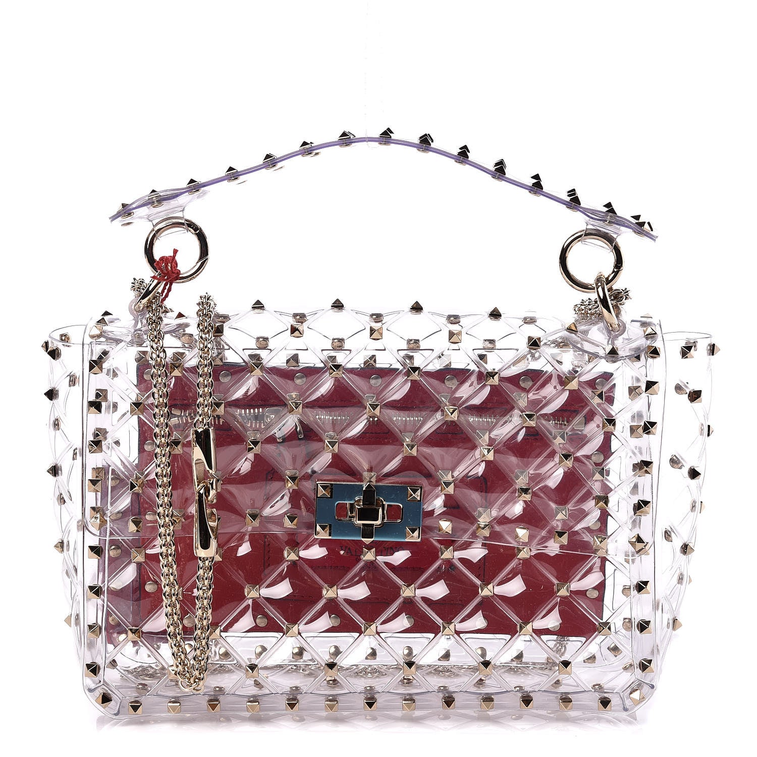 Valentino Garavani PVC Medium Rockstud Spike Shoulder Bag 1 of 8