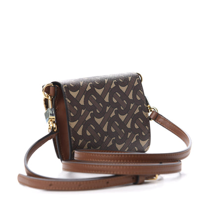 Burberry E-Canvas Monogram Small Wallet with Strap Bridle Brown 2 of 8