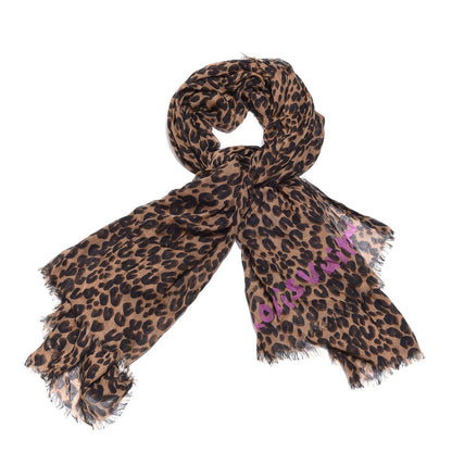 Louis Vuitton Cashmere Silk Leopard Etole Stole Marron 1 of 5