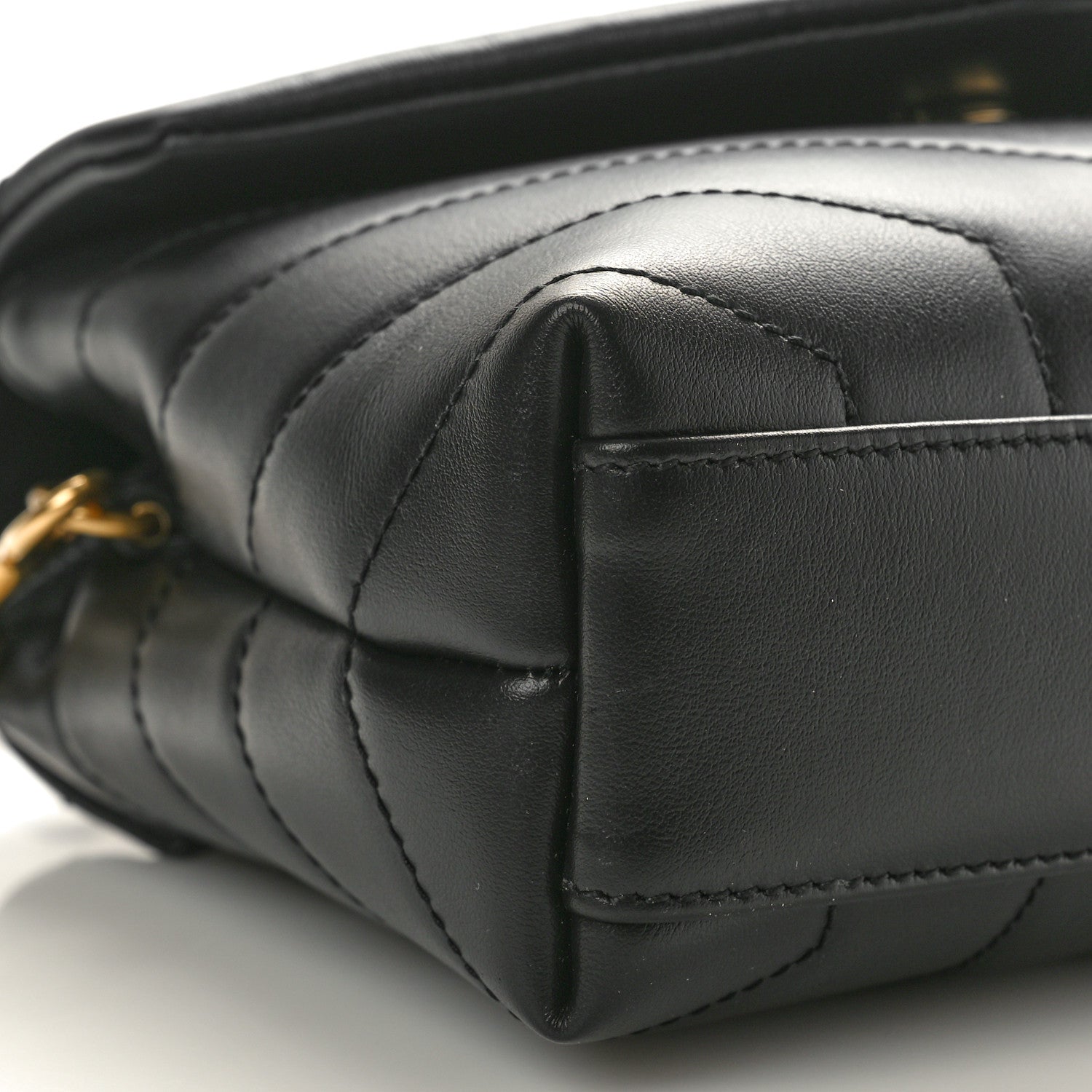 Saint Laurent Calfskin Y Quilted Monogram Toy Loulou Crossbody Bag Black 10 of 11