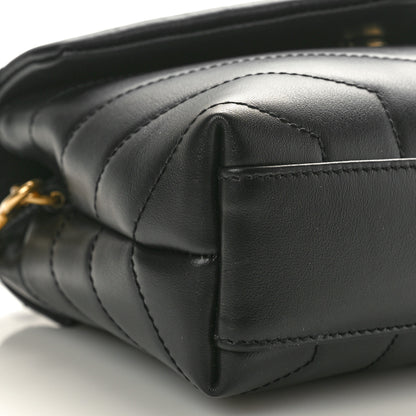 Saint Laurent Calfskin Y Quilted Monogram Toy Loulou Crossbody Bag Black 10 of 11