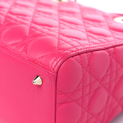 Christian Dior Lambskin Cannage Medium Lady Dior Fuchsia 11 of 14