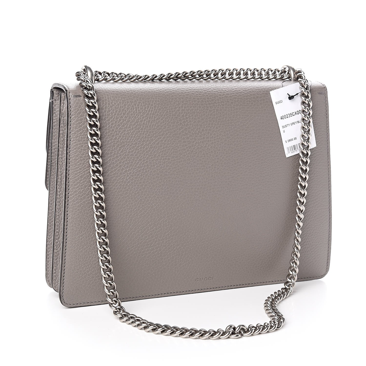 Gucci Dollar Calfskin Crystal Medium Dionysus Shoulder Bag Dusty Grey Black Diamond 3 of 10