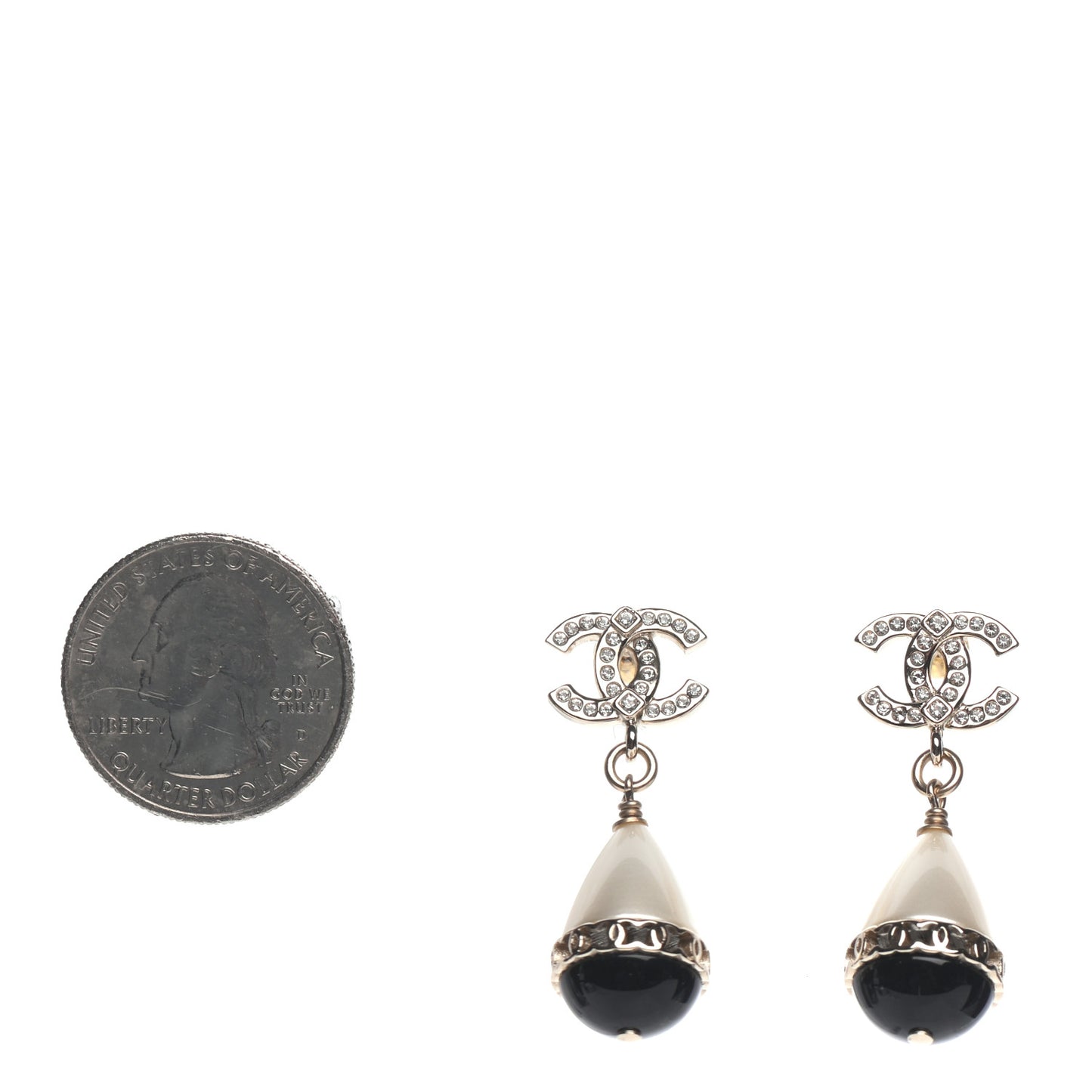 Crystal Bead Divine Highness Drop Earrings Gold