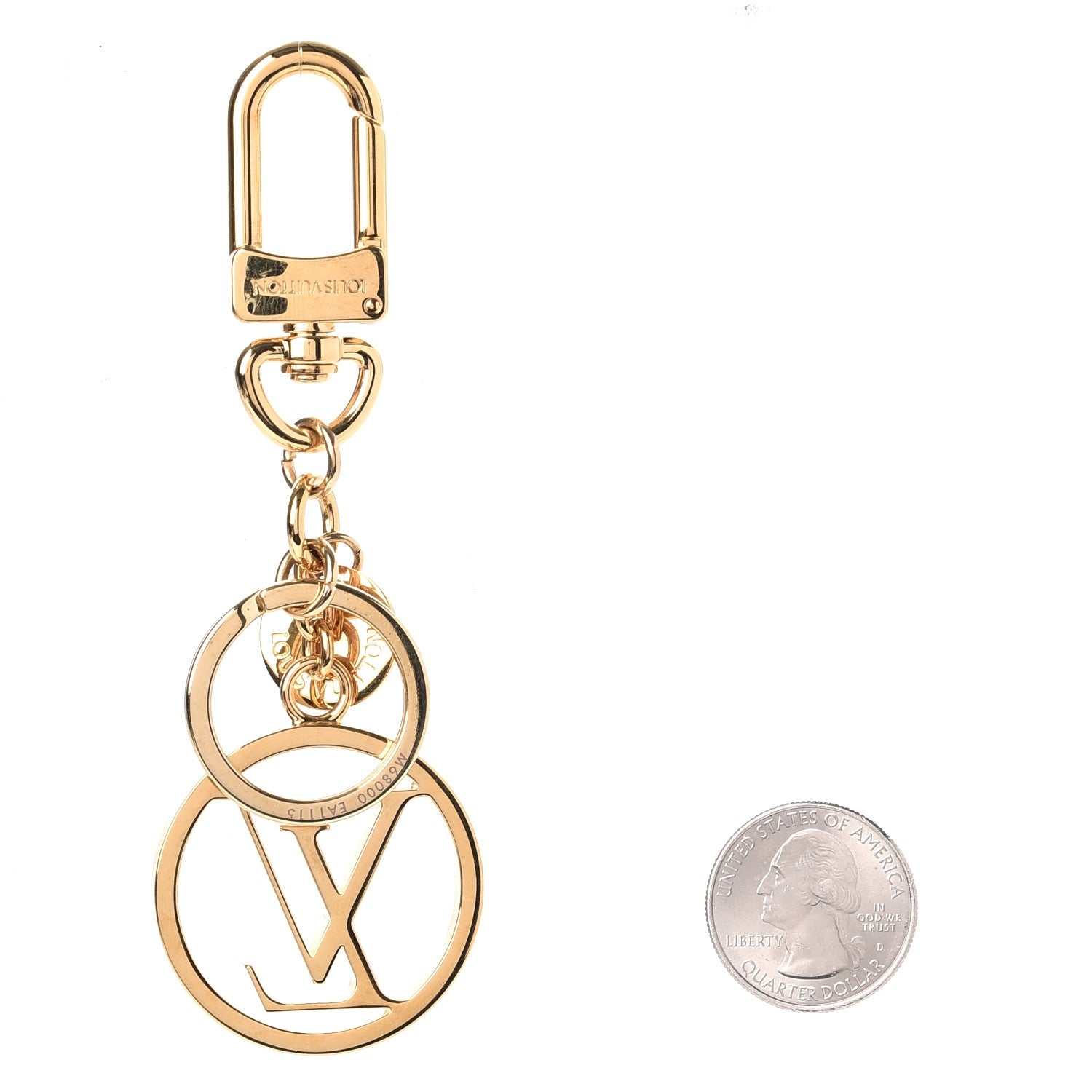 Louis Vuitton LV Circle Bag Charm Key Holder Gold 2 of 8