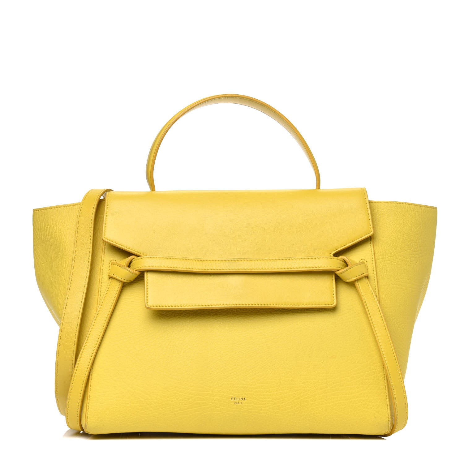 Celine Elephant Calfskin Mini Belt Bag Sun Yellow 1 of 11