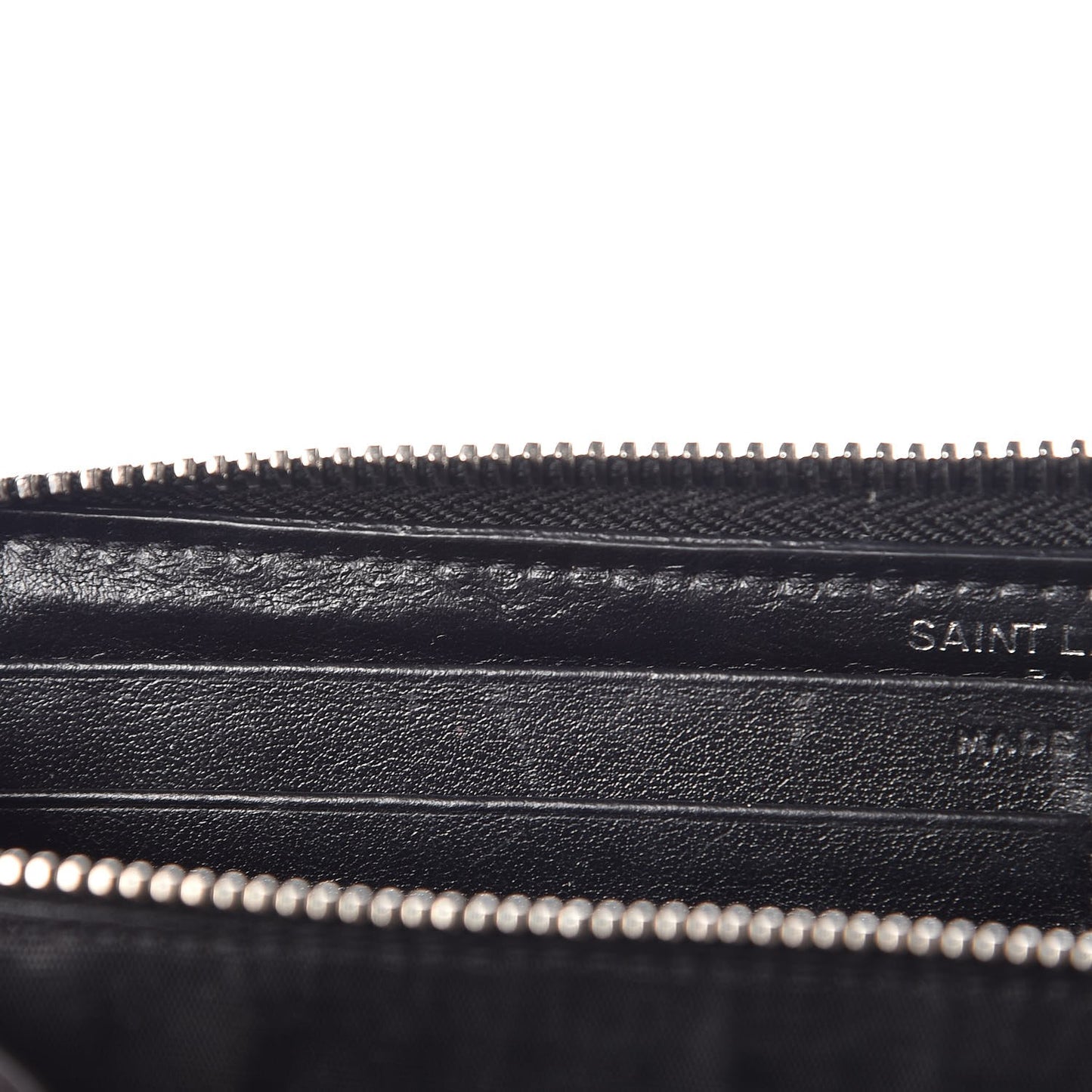 Calfskin Crocodile Embossed Monogram Zip Around Wallet Black