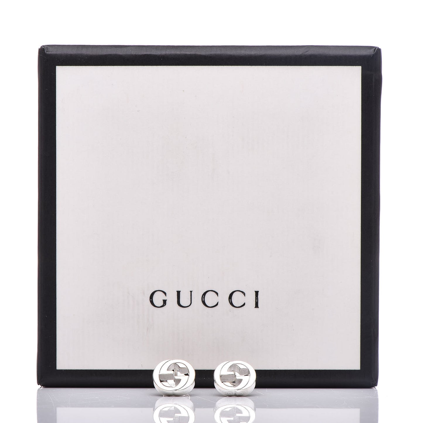 Sterling Silver Interlocking GG Stud Earrings