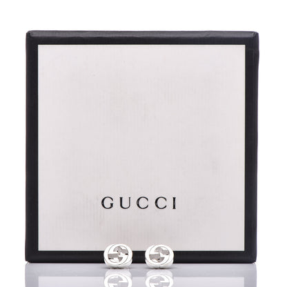 Gucci Sterling Silver Interlocking GG Stud Earrings 5 of 5