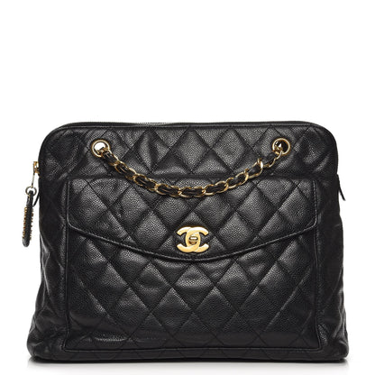 Chanel Caviar Quilted Flap Shoulder Bag Black 1 of 7