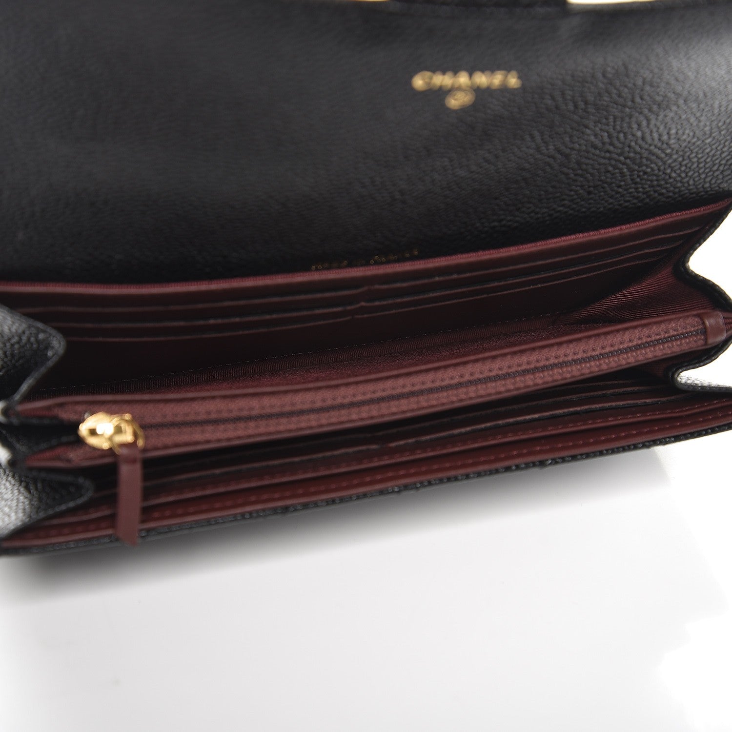 Chanel Caviar Quilted Large Gusset Flap Wallet Black 5 of 9