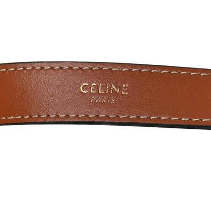 Celine Triomphe Canvas Calfskin Ava Shoulder Bag Tan 6 of 9