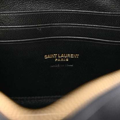 Saint Laurent Grain De Poudre Matelasse Monogram Mini Lou Camera Bag Black 7 of 11