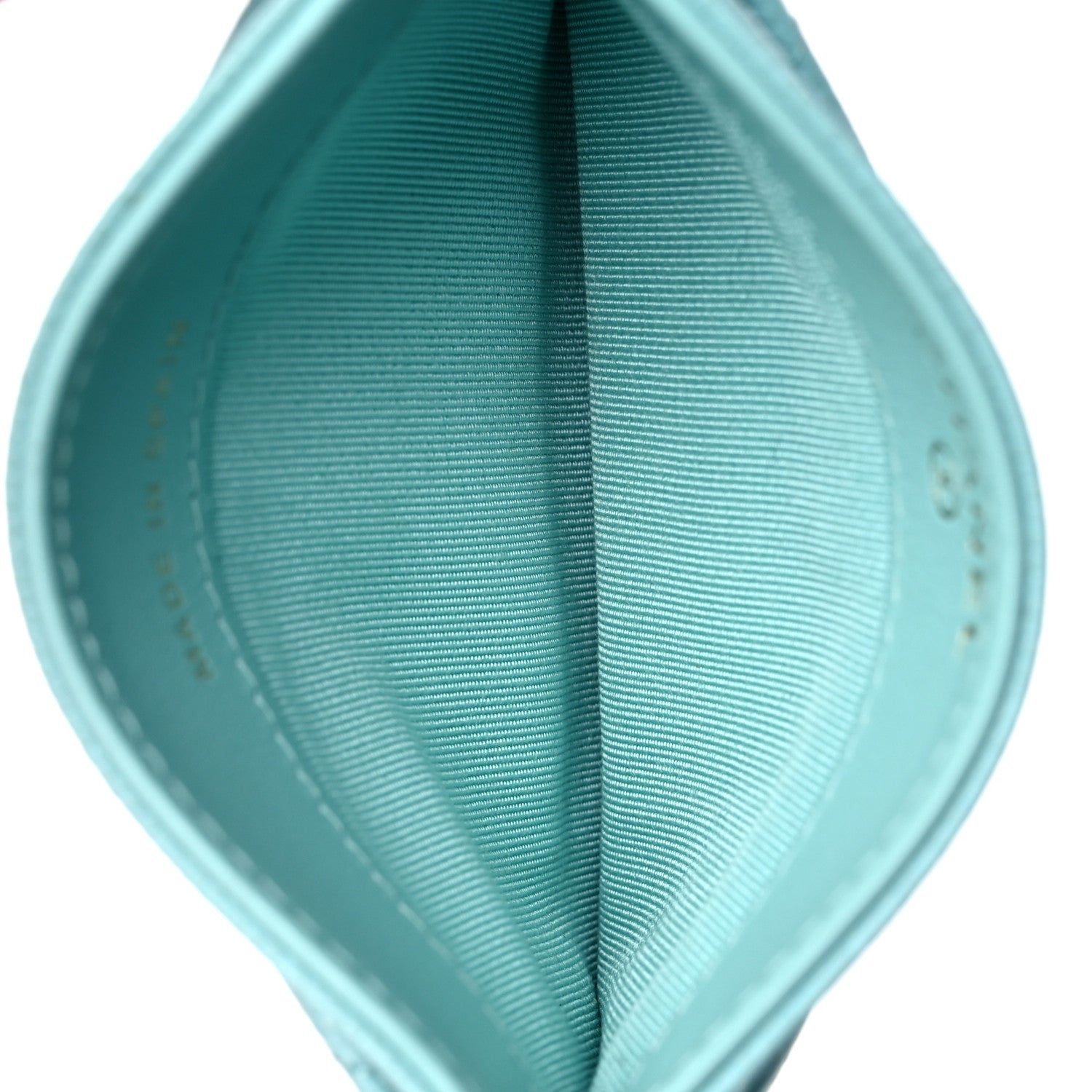 Chanel Caviar Quilted Card Holder Light Blue 5 of 15