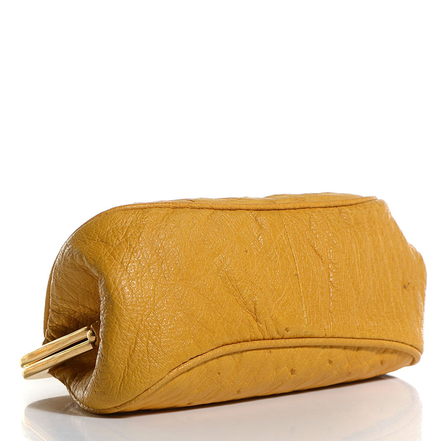 Prada Ostrich Frame Coin Purse Soleil 4 of 9