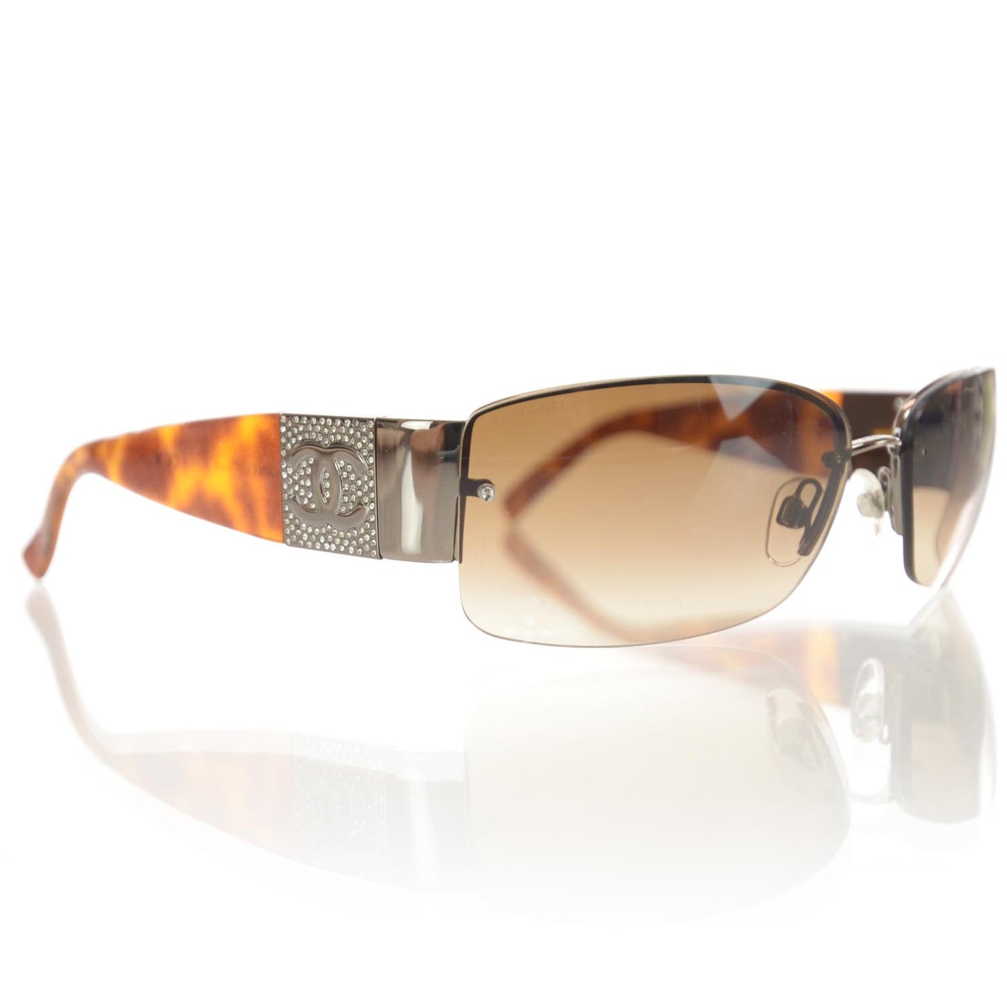 Tortoise Crystal CC Sunglasses 4117-B