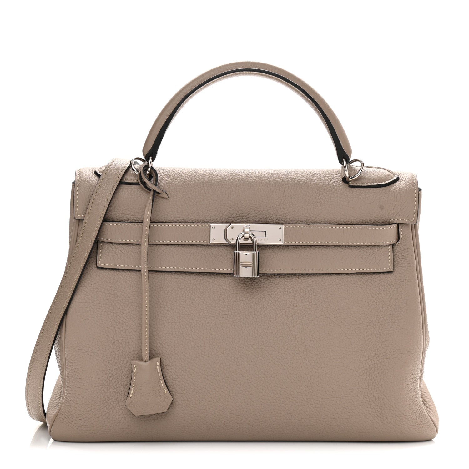 Hermes Taurillon Clemence Kelly Retourne 32 Gris Tourterelle 1 of 14