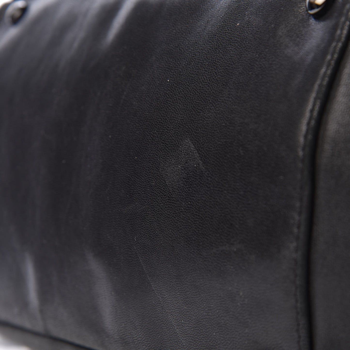Lambskin Studded Accordion CC Flap Black