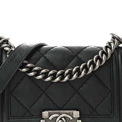 Chanel Calfskin Double Stitch Small Boy Flap Black 8 of 10