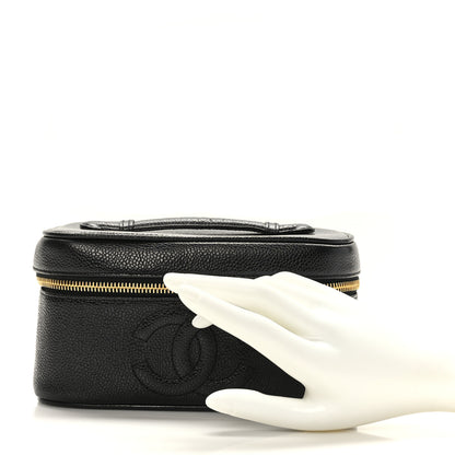 Chanel Caviar Vanity Cosmetic Case Black 2 of 11