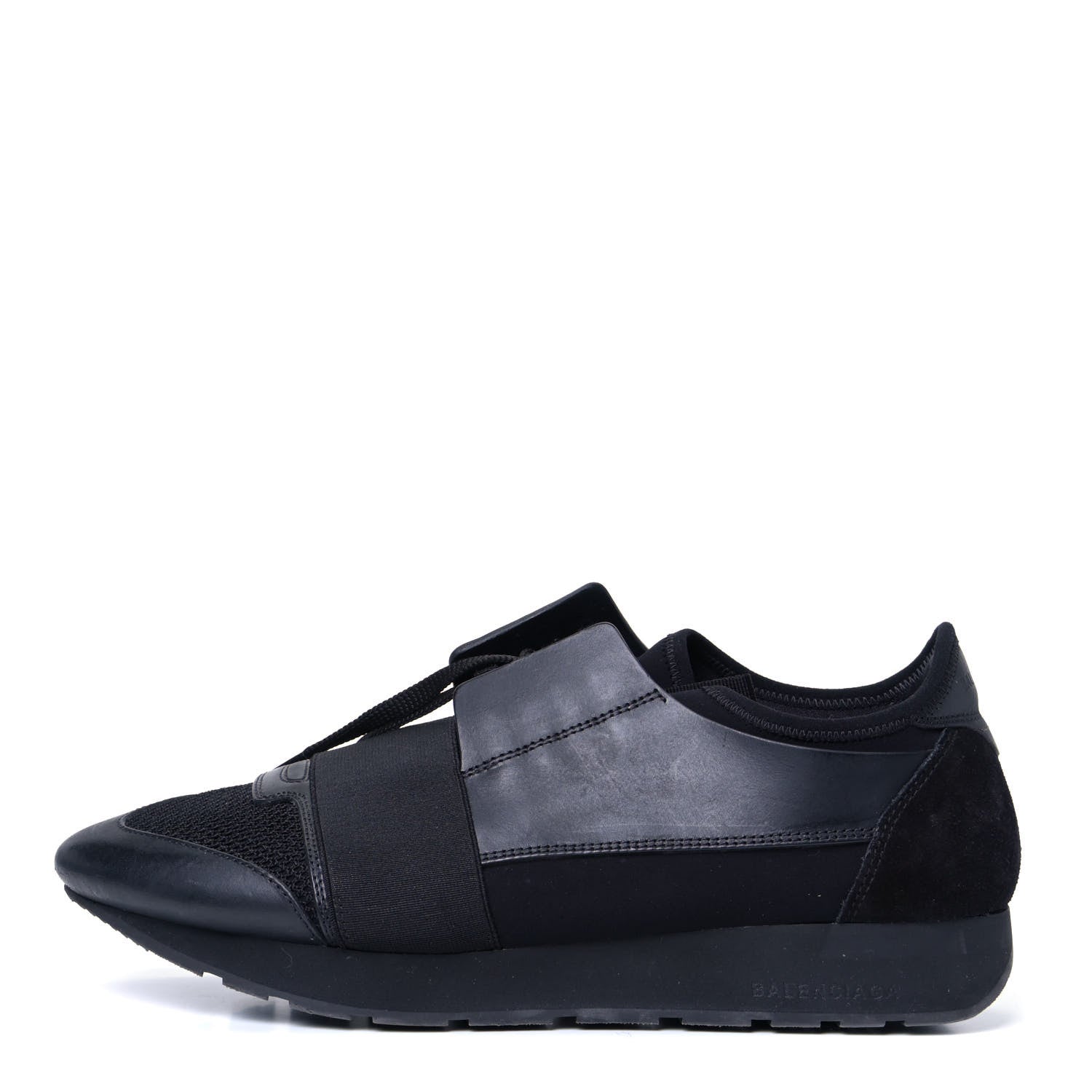 Balenciaga Calfskin Womens Race Runner Sneakers 41 Black 1 of 5