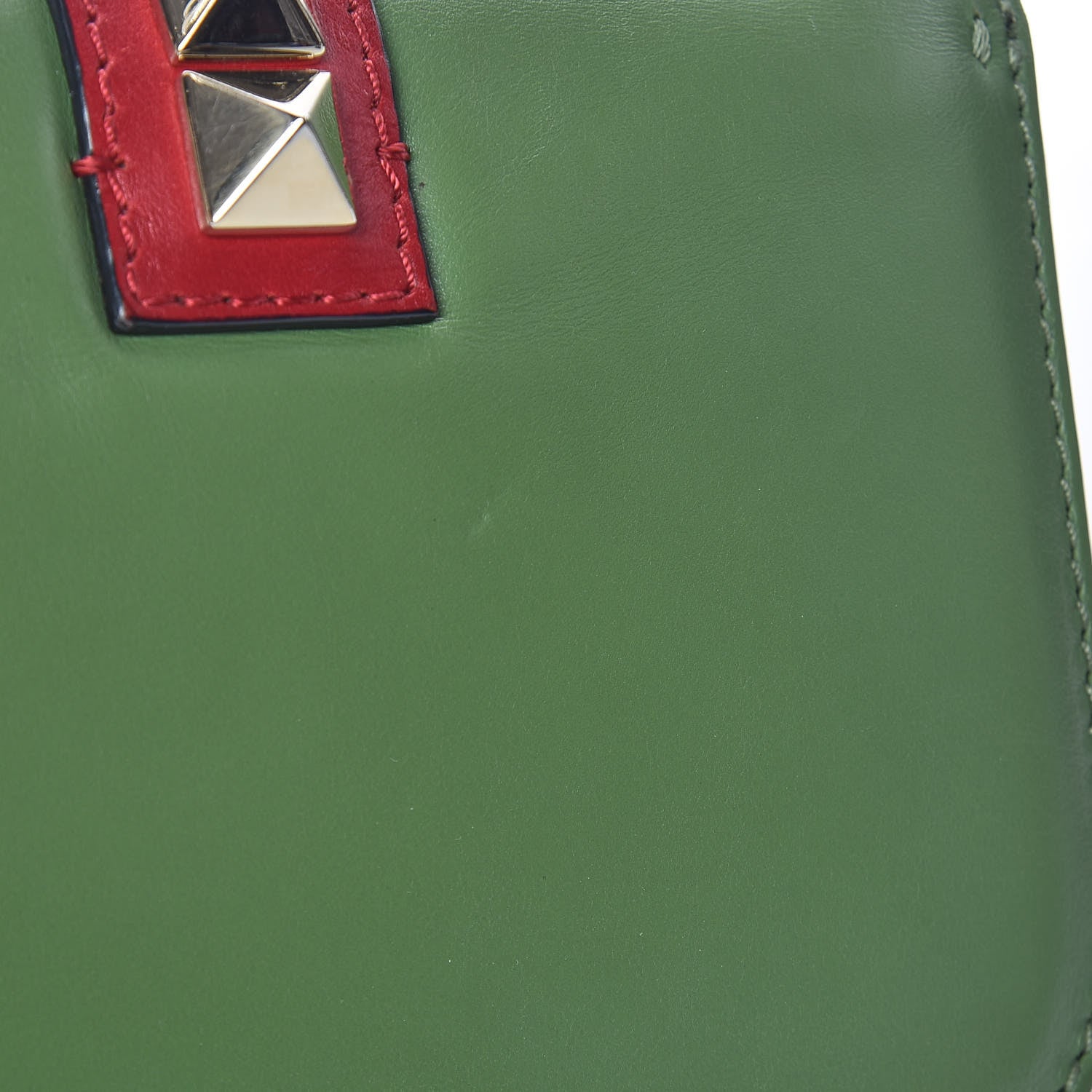Valentino Garavani Vitello Small Glam Lock Rockstud Flap Green Deep Rose Grey Scarlet 11 of 12