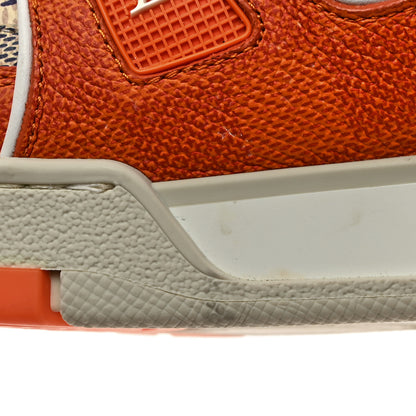 Louis Vuitton Damier Grained Calfskin Monogram Mens LV Trainer Sneakers 9 Orange 9 of 12