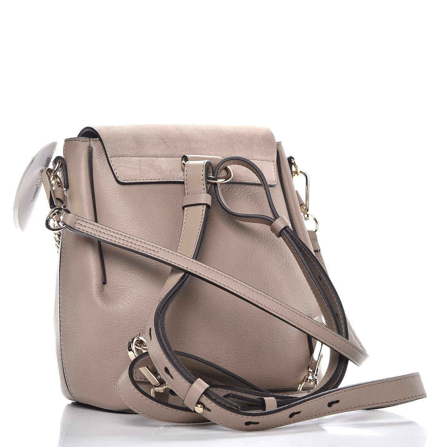 Chloe Suede Calfskin Small Faye Backpack Motty Grey 3 of 8