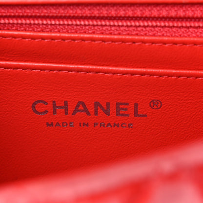 Chanel Velvet Quilted Mini Rectangular Flap Coral 6 of 26