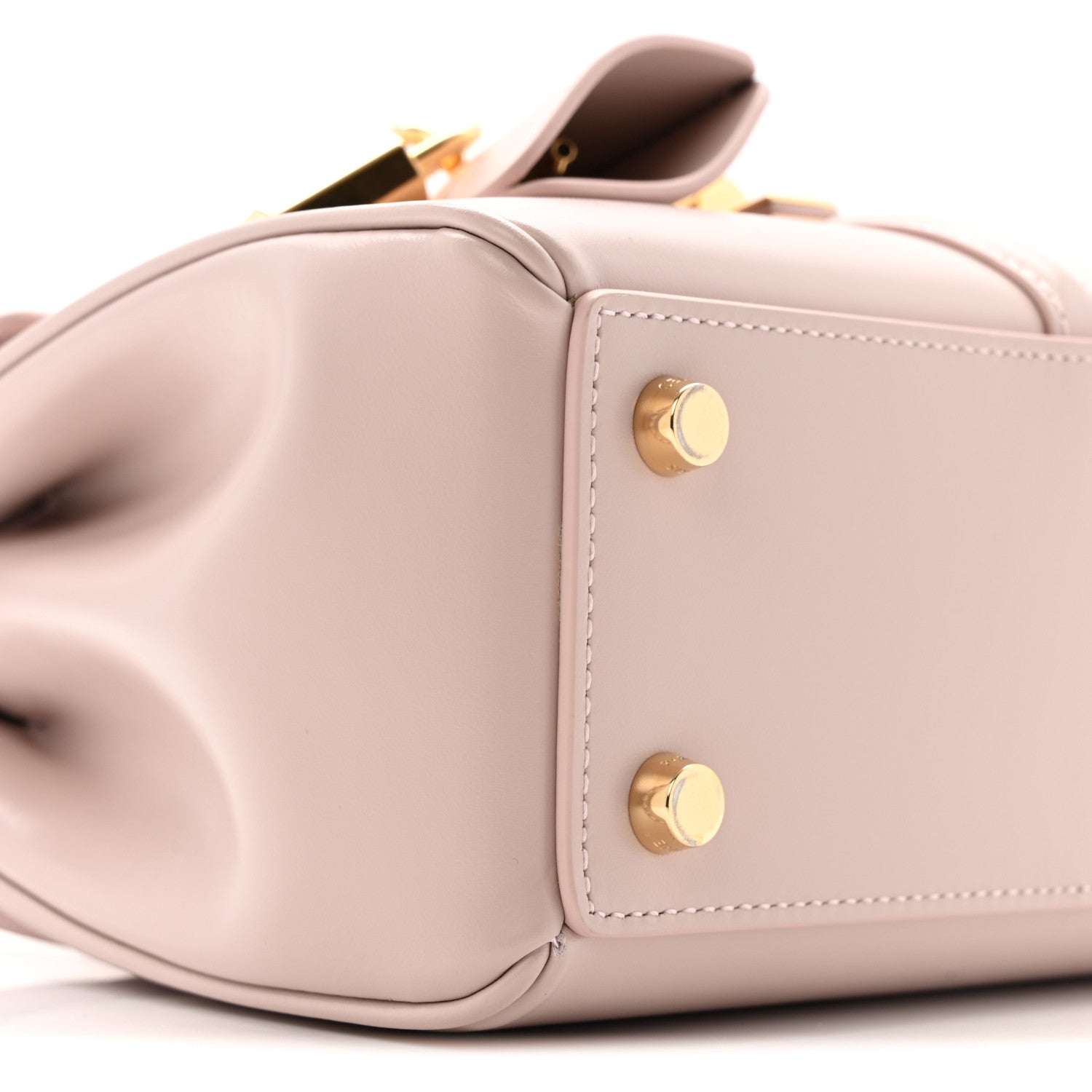 Celine Satinated Calfskin Mini 16 Top Handle Bag Bleached Pink 9 of 12