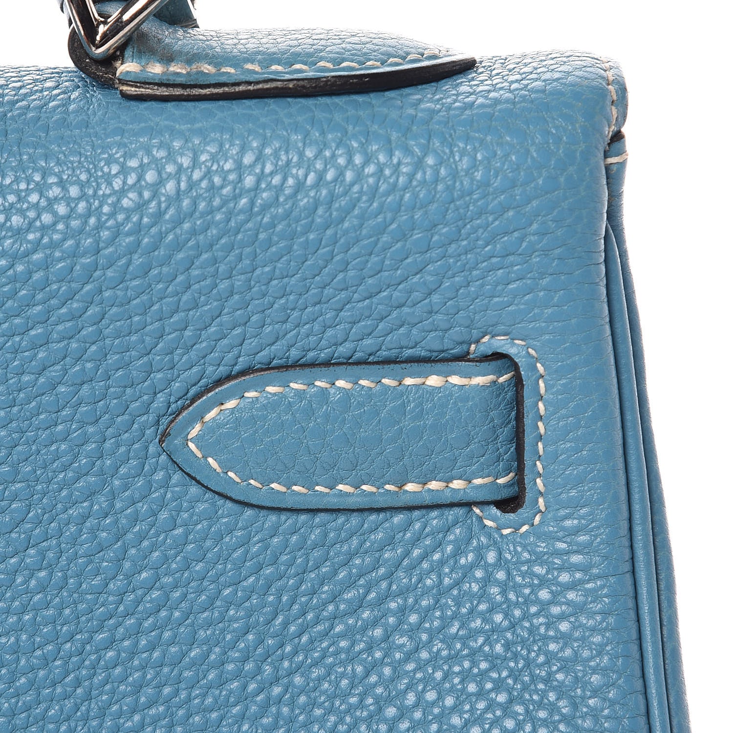 Hermes Togo Kelly Retourne 32 Blue Jean 11 of 43