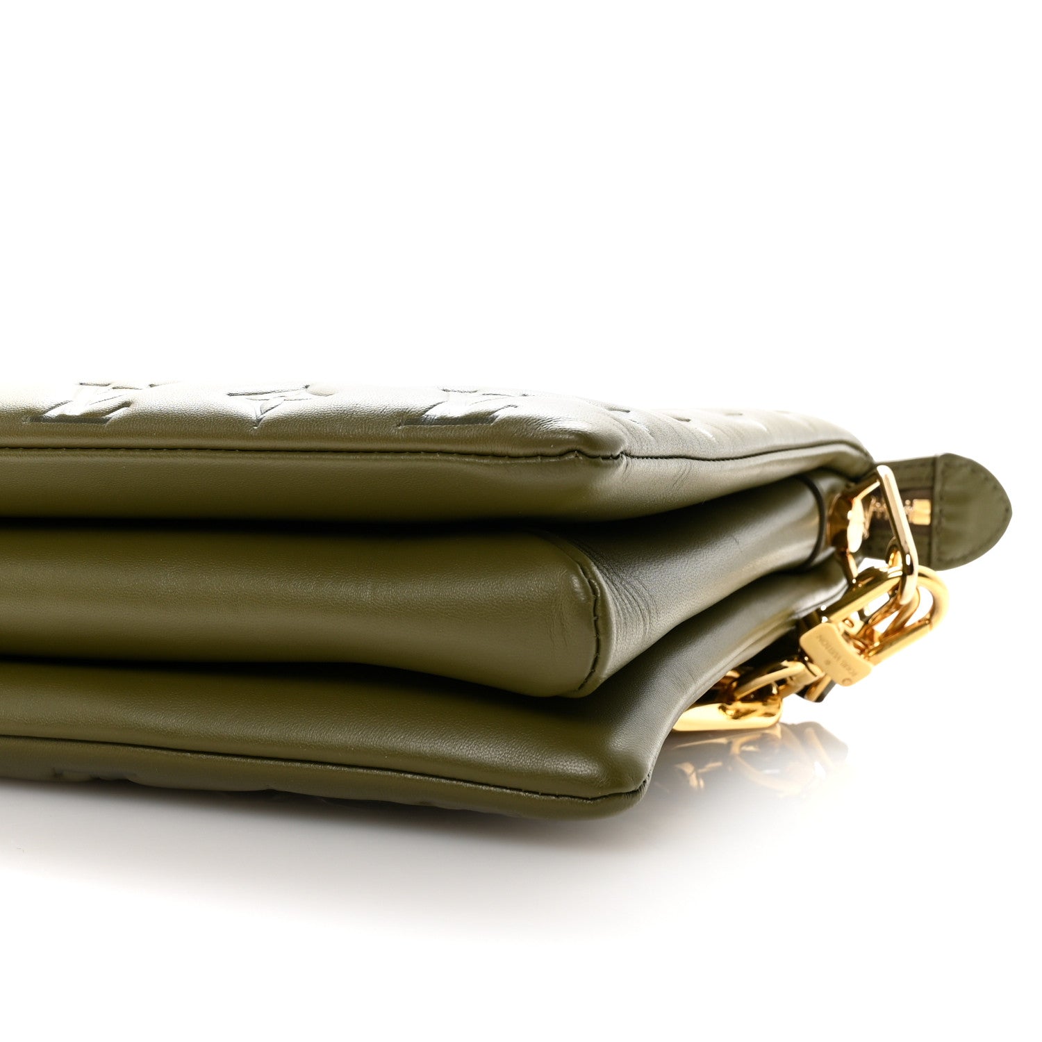 Louis Vuitton Lambskin Embossed Monogram Coussin MM Khaki 9 of 9