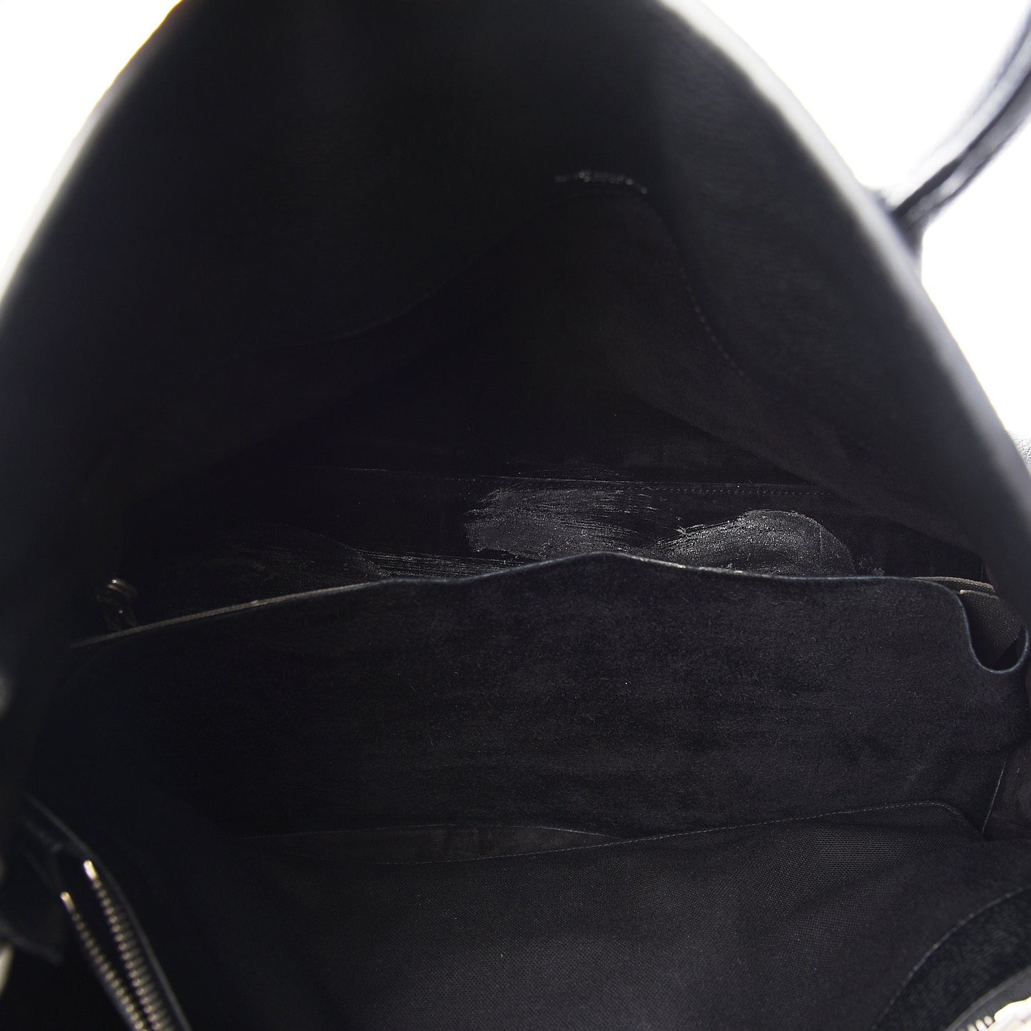 Grained Calfskin Large Souple Sac De Jour Black