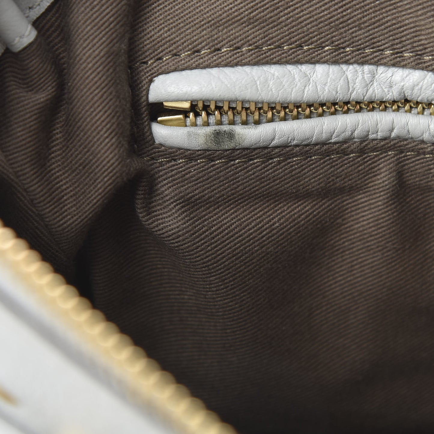 Calfskin Small Marcie Satchel Airy Grey