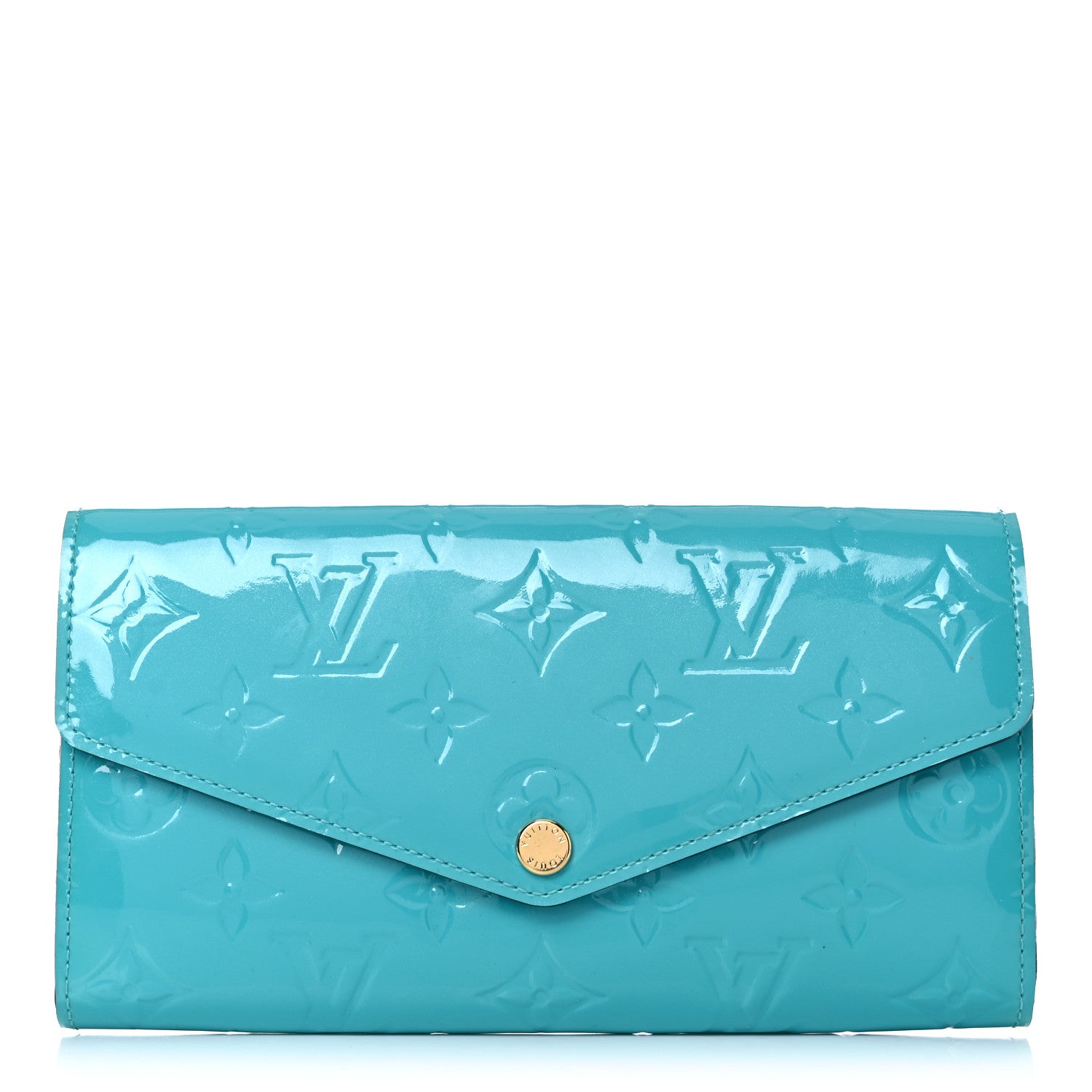Louis Vuitton Vernis Sarah Wallet NM Turquoise 1 of 9