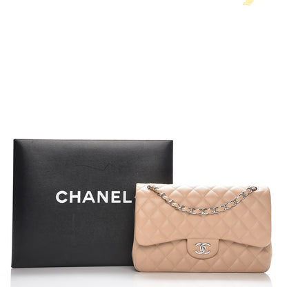 Chanel Caviar Quilted Jumbo Double Flap Beige Clair 8 of 8