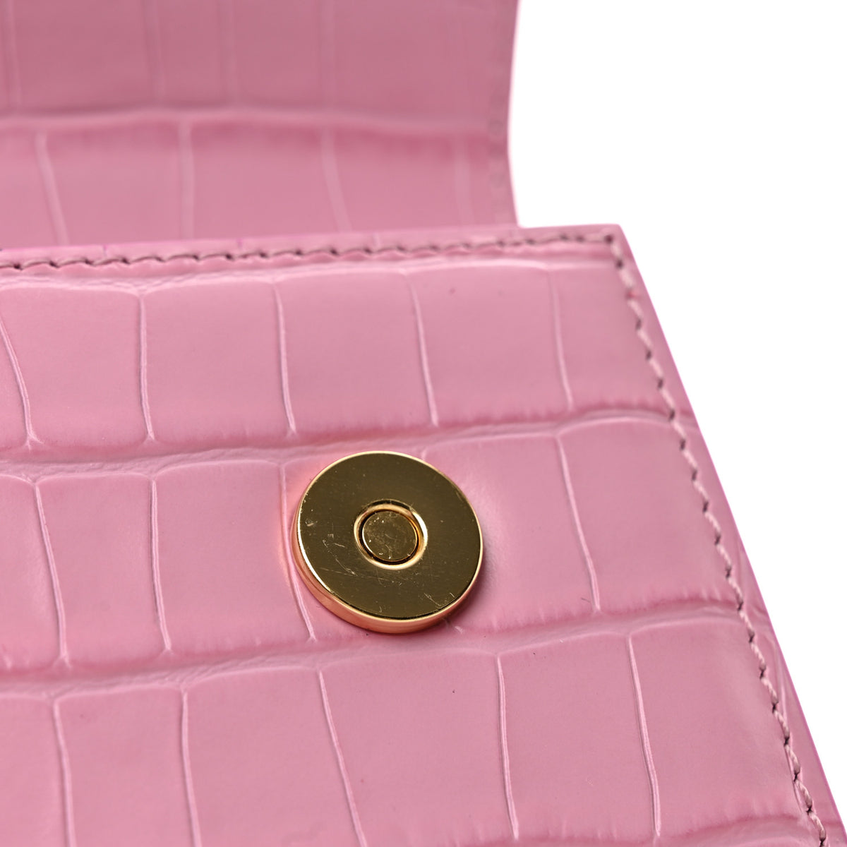 Nubuck Crocodile Embossed Le Chiquito Long Pink