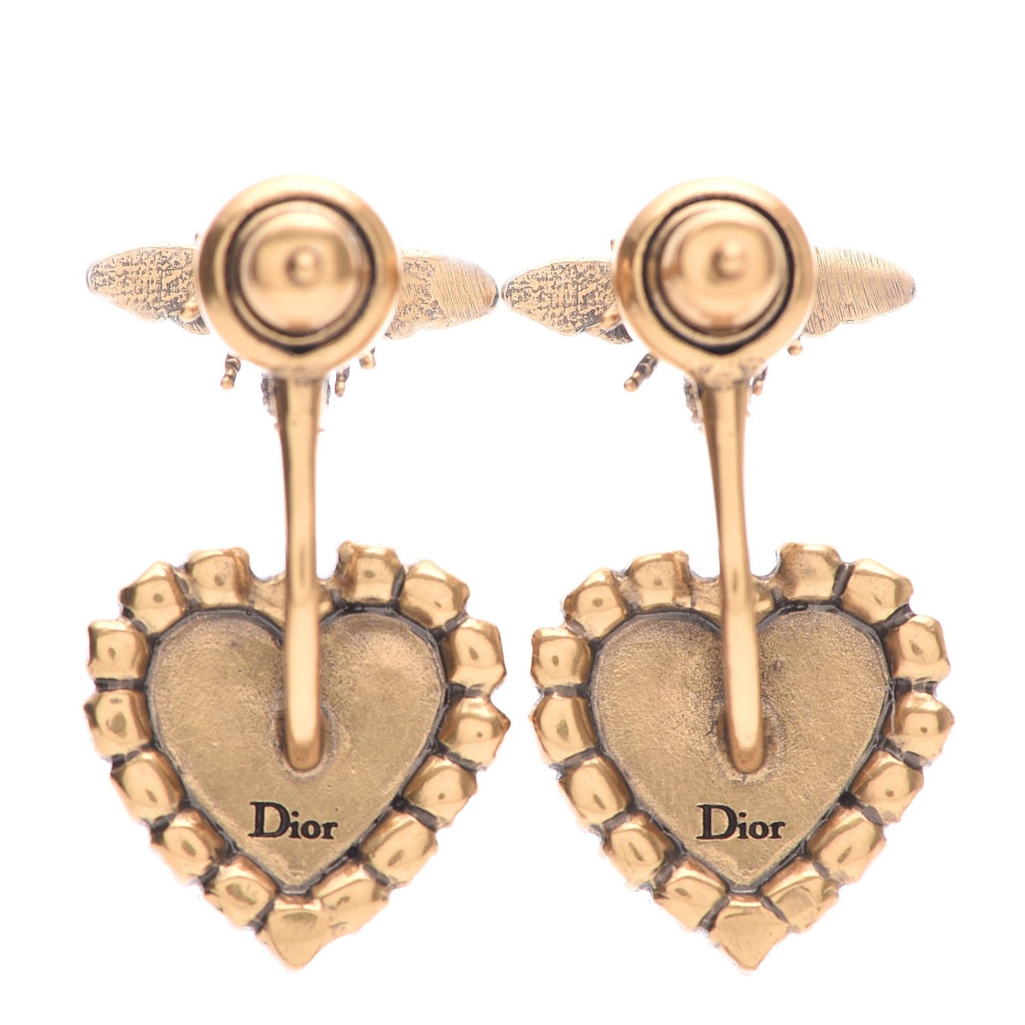 Metal Bee J'Adior Earrings Aged Gold