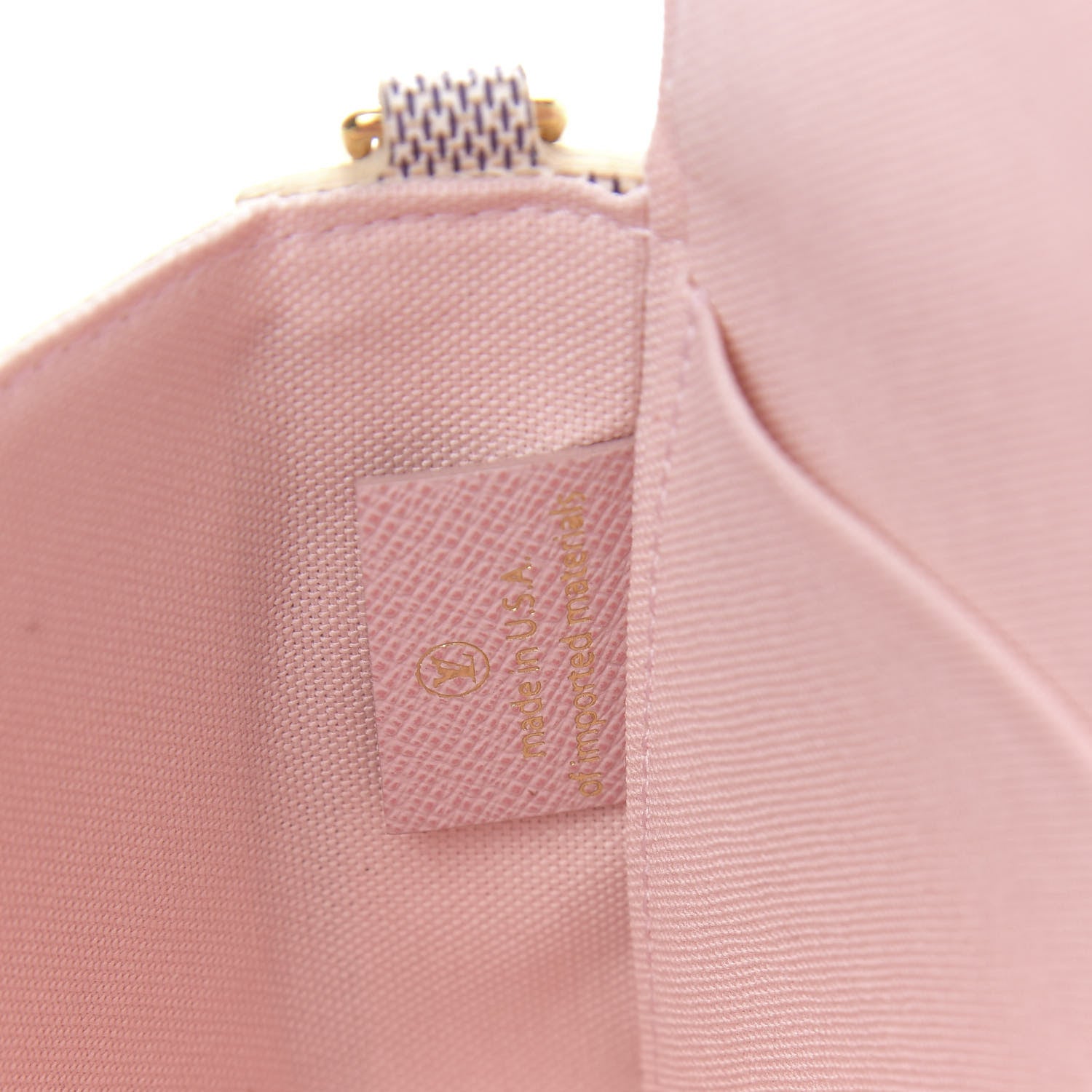 Louis Vuitton Damier Azur Pochette Felicie Chain Wallet Rose Ballerine 7 of 12