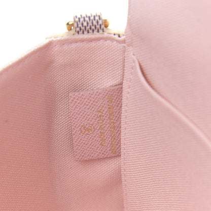 Louis Vuitton Damier Azur Pochette Felicie Chain Wallet Rose Ballerine 7 of 12