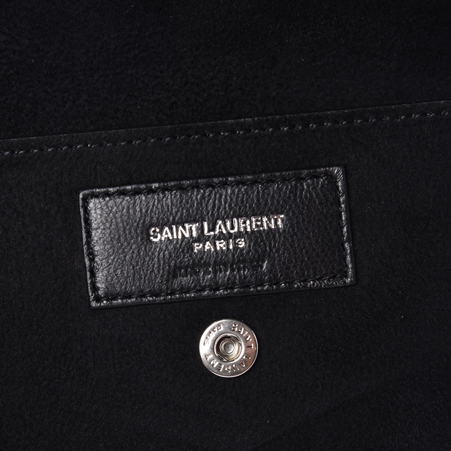 Saint Laurent Lambskin Teddy Drawstring Bag Blac Vintage 8 of 11