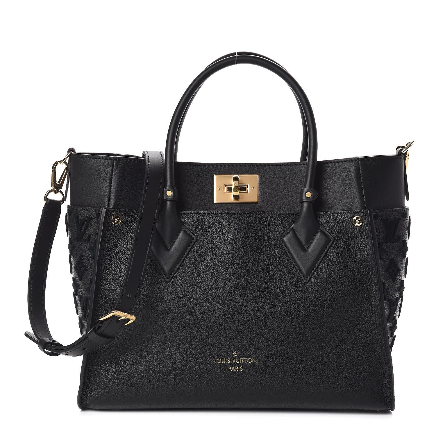 Louis Vuitton Calfskin Monogram Tufting On My Side Black 1 of 10