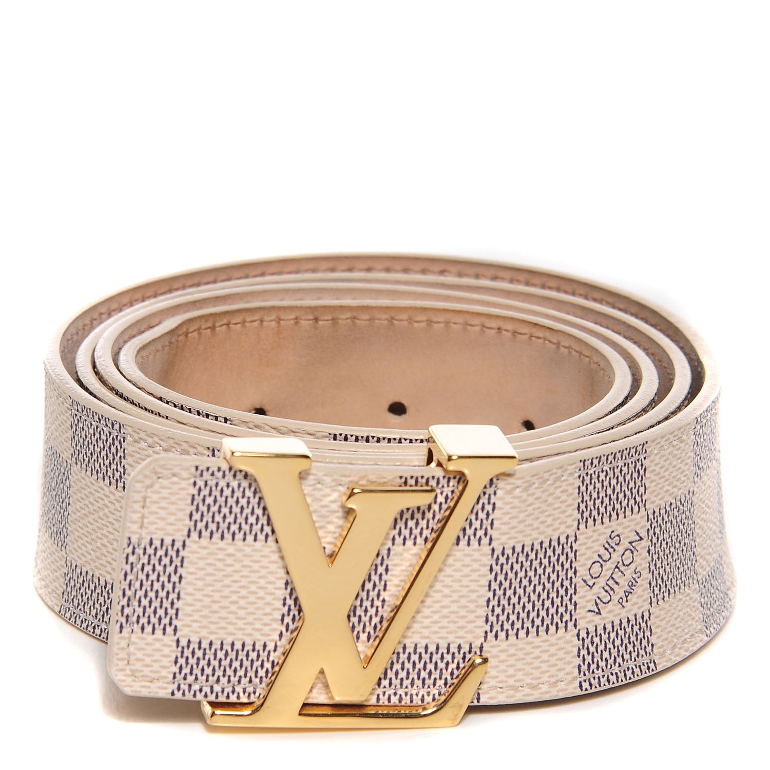 Louis Vuitton Damier Azur 40mm LV Initiales Belt 110 44 1 of 8