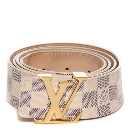 Louis Vuitton Damier Azur 40mm LV Initiales Belt 110 44 1 of 8