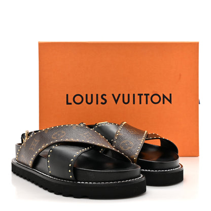 Louis Vuitton Monogram Paseo Flat Comfort Sandals 36 Black 10 of 10